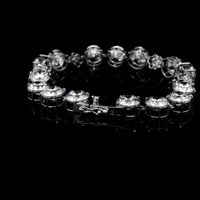 31.93 Ct Round Lab Grown Diamond 14K Gold Bracelet