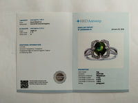2.09 Ct Oval Mixed Cut Natural Bi-Coloured Sapphire 950 Platinum Ring