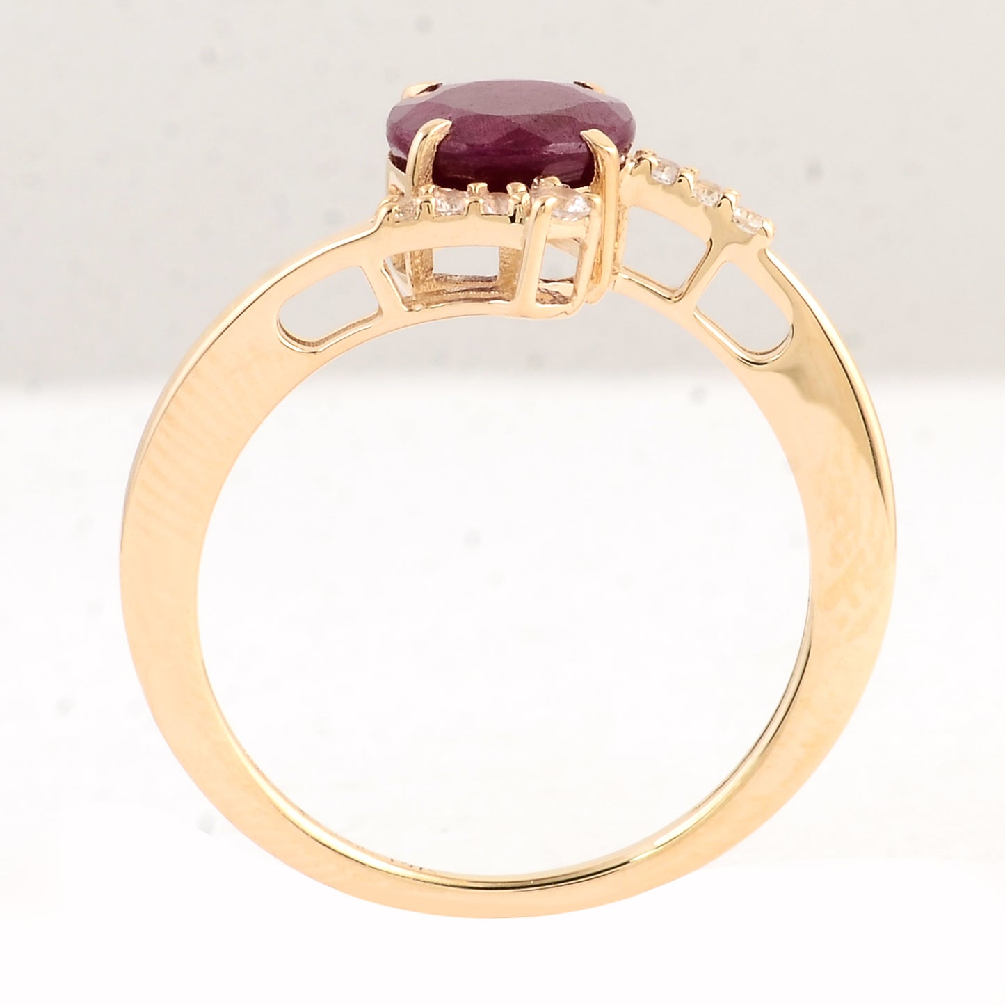 1.88 Ct Round Ruby 14K Gold Ring