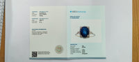 3.27 Ct Oval Mixed Cut Natural Sapphire 14K Gold Ring