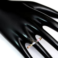 1.18 Ct Pear Multi Sapphire 14K Gold Ring