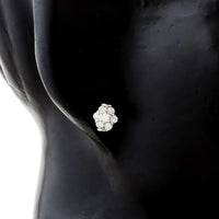 0.39 Ct Round Diamond 925 Silver Earrings