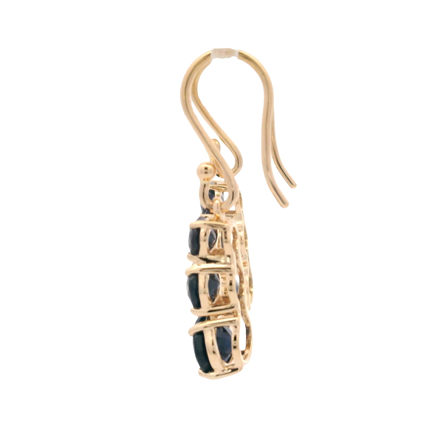 6.24 Ct Oval Sapphire 14K Gold Earrings