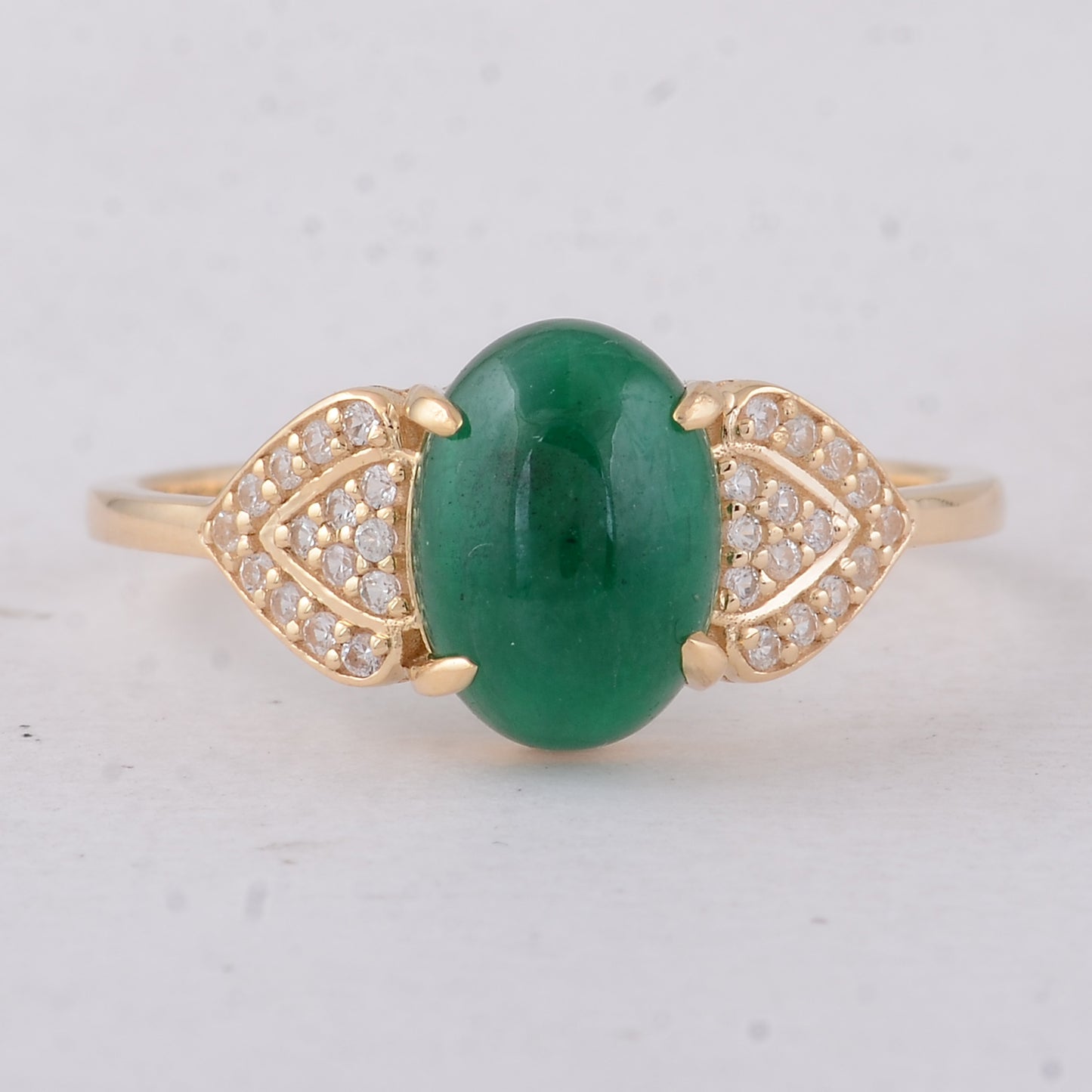 1.91 Ct Oval Emerald 9K Gold Ring