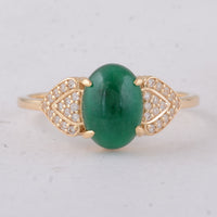 1.91 Ct Oval Emerald 9K Gold Ring