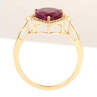 3.10 Ct Natural Codundum Ruby 14K Gold Ring
