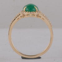 2.01 Ct Oval Emerald 9K Gold Ring