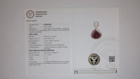 4.37 Ct Pear Mixed Cut Natural Corundum Ruby 14K Gold Pendant