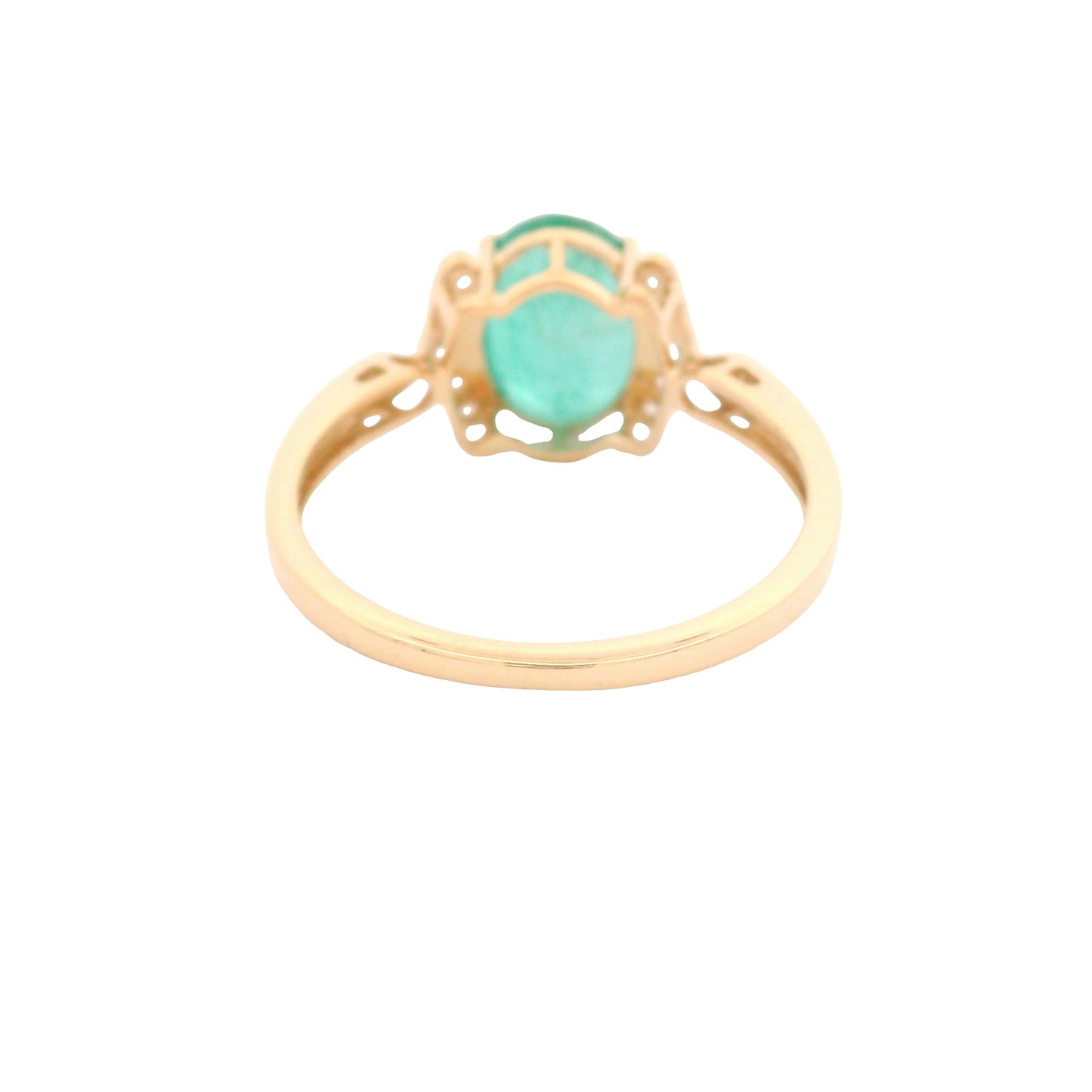 1.96 Ct Oval Emerald 14K Gold Ring