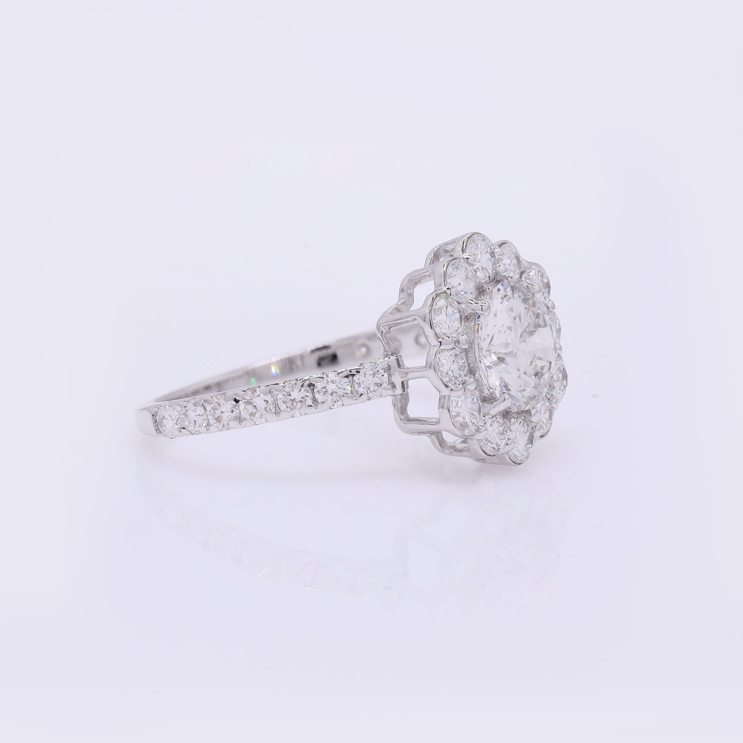 2.08 Carats Lab Grown Diamond 14K Gold Ring