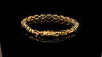 16.13 Ct Oval Tourmaline 14K Gold Bracelet