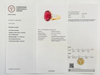 2.33 Ct Oval Ruby 18K Gold Ring