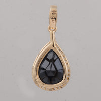 3.15 Ct Pear Sapphire 9K Gold Pendant