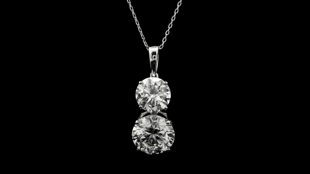 4.89 Ct Round Lab Grown Diamond 14K Gold Pendant