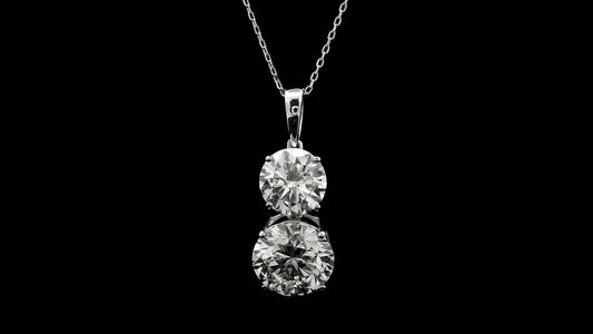 4.89 Ct Round Lab Grown Diamond 14K Gold Pendant