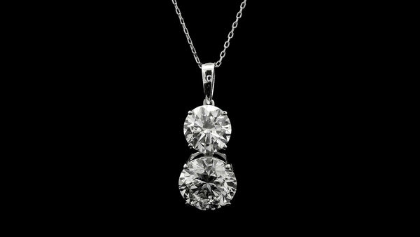 4.89 Ct Round Lab Grown Diamond 14K Gold Pendant