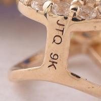14.50 Ct Cushion Tanzanite 9K Gold Pendant
