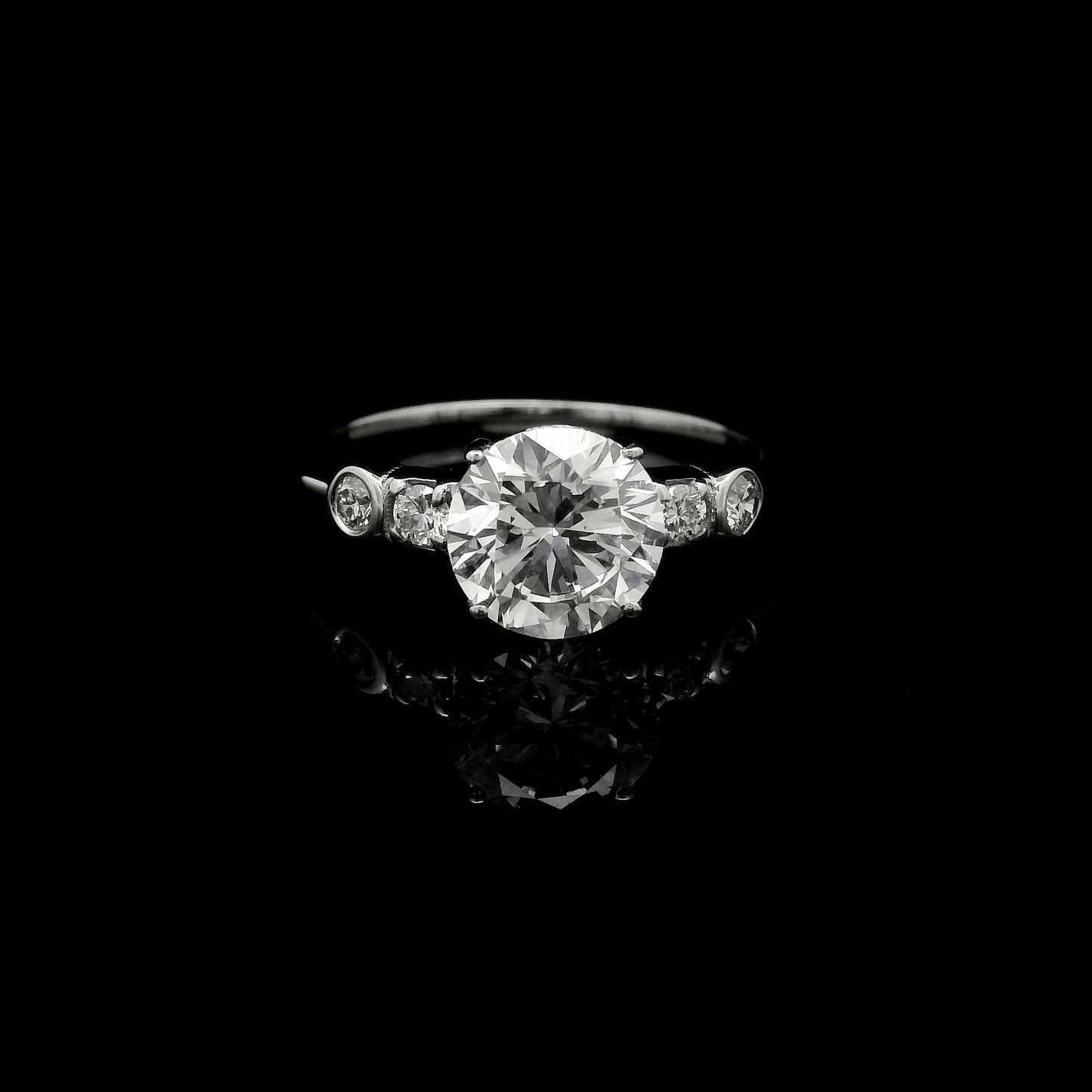 1.68 Ct Round Lab Grown Diamond 14K Gold Ring