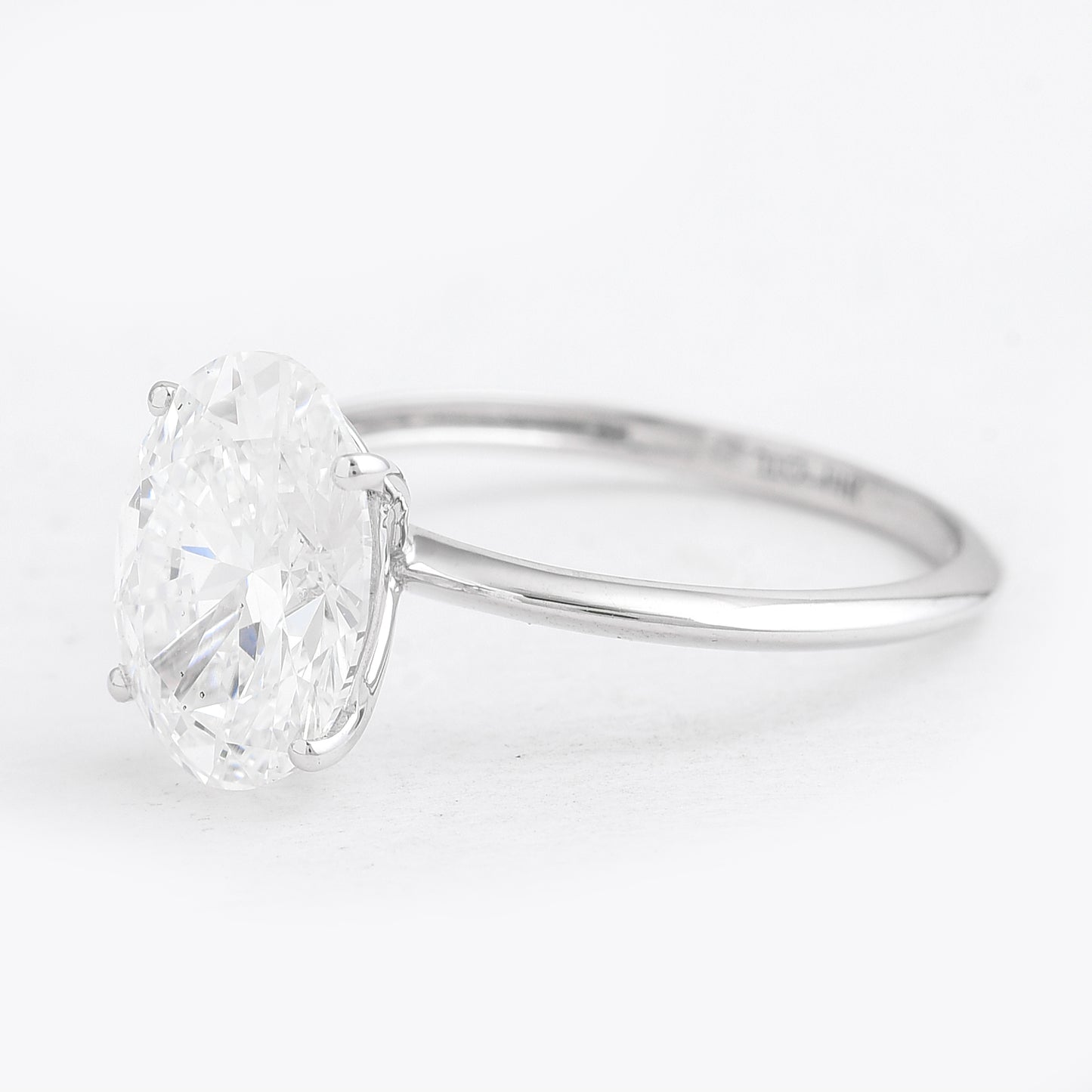 3.05 Carats Lab Grown Diamond 14K Gold Ring