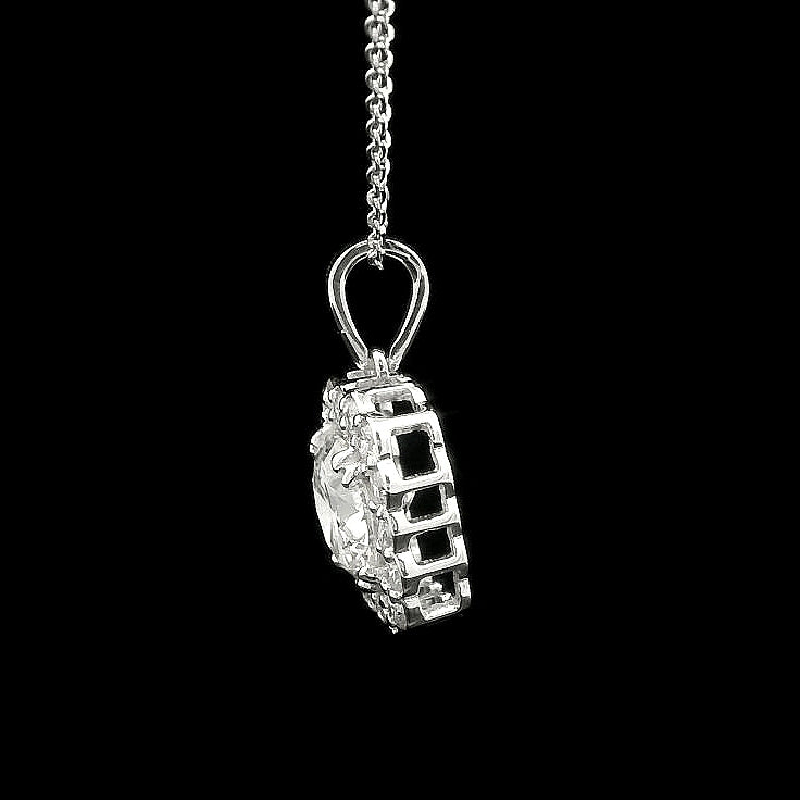 2.17 Carats Lab Grown Diamond 14K Gold Pendant