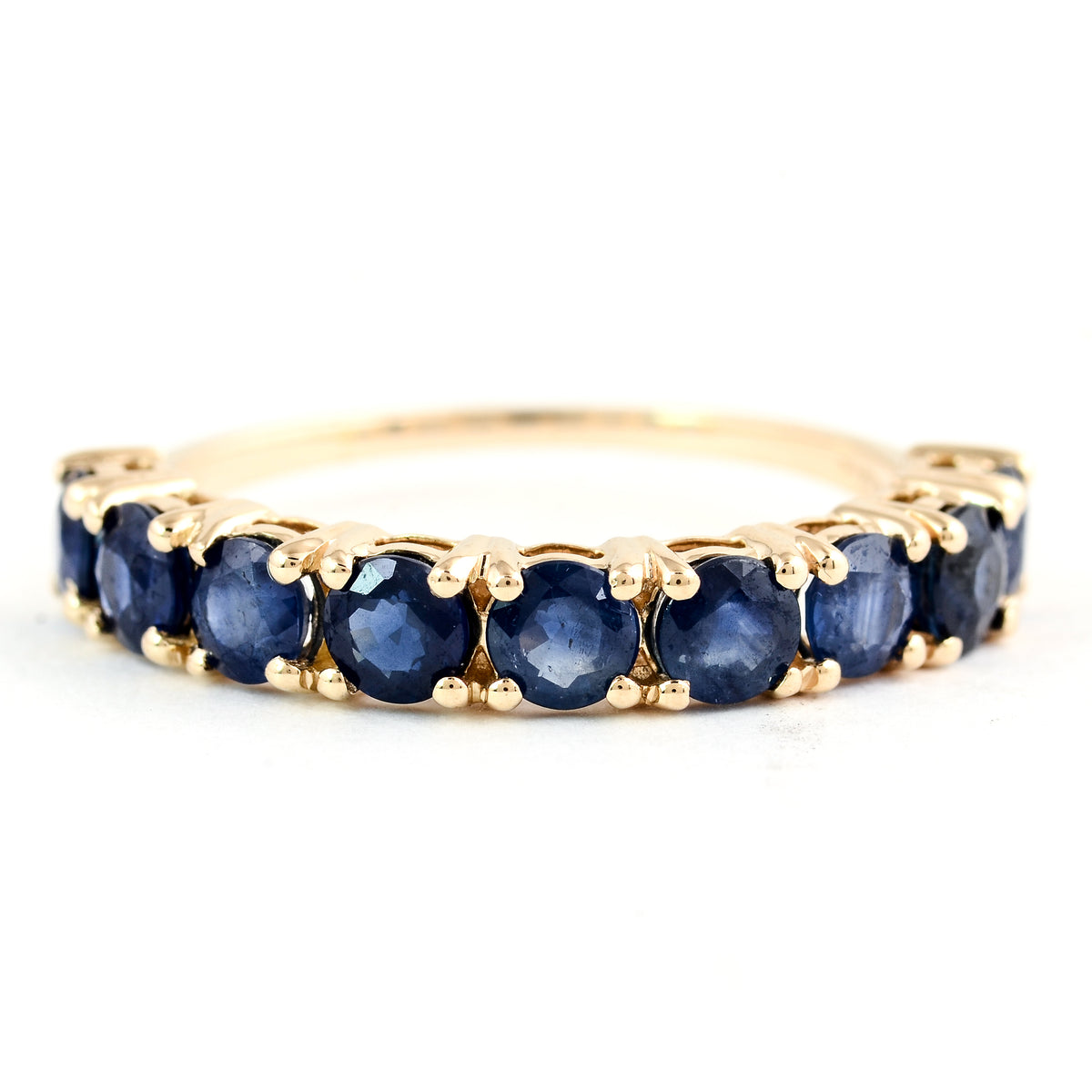1.40 Ct Round Sapphire 14K Gold Ring