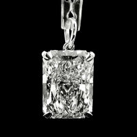 6.86 Carats Lab Grown Diamond 14K Gold Pendant