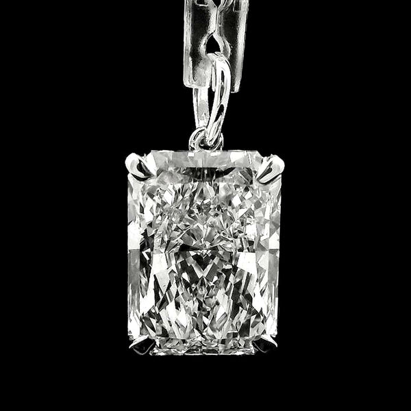 6.86 Carats Lab Grown Diamond 14K Gold Pendant