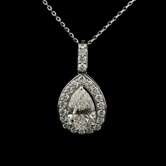 2.26 Carats Lab Grown Diamond 14K Gold Pendant
