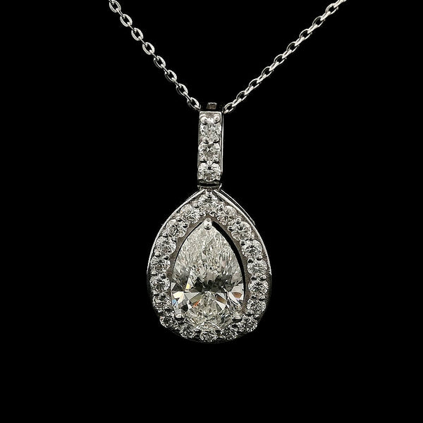 2.26 Carats Lab Grown Diamond 14K Gold Pendant