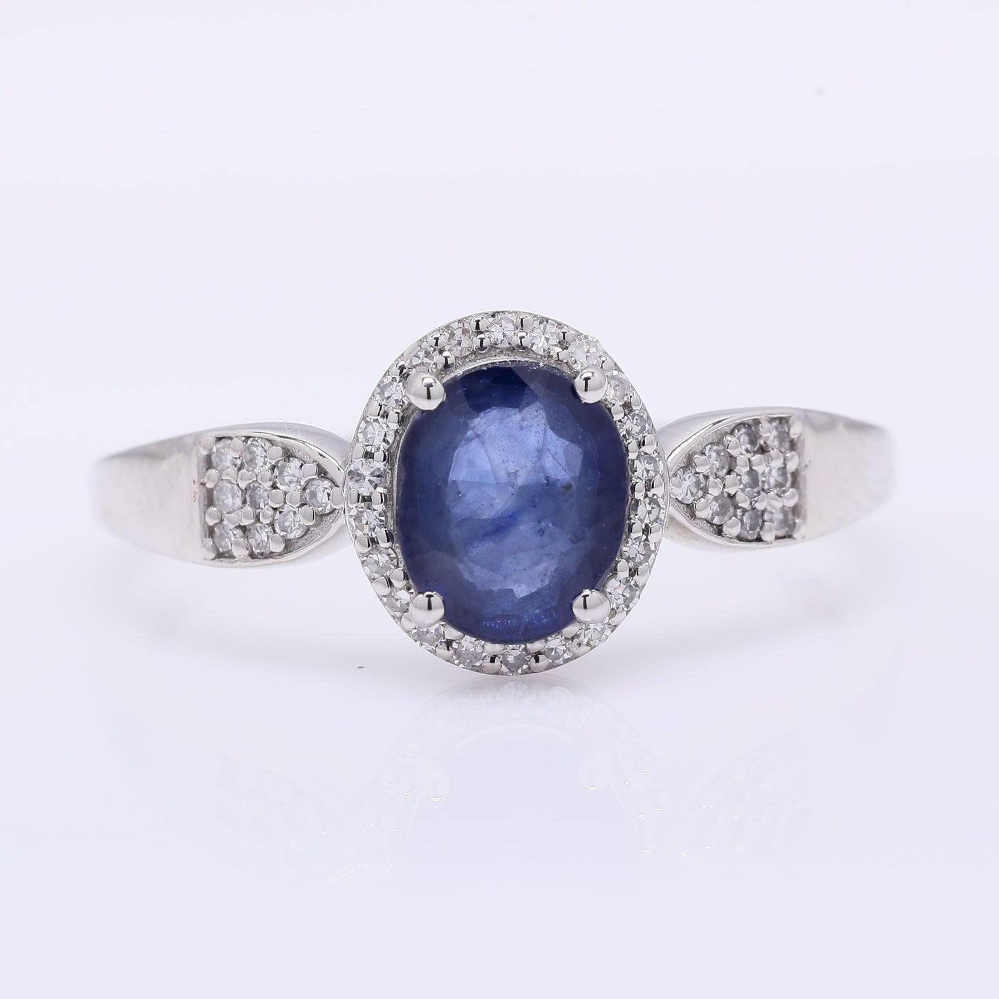 1.16 Ct Oval Mixed Cut Natural Sapphire 950 Platinum Ring