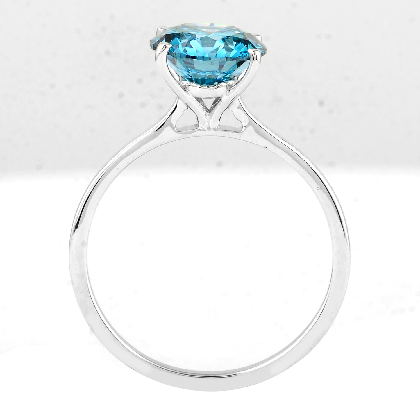 2.09 Carats Blue Lab Grown Diamond 14K Gold Ring