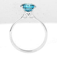 2.09 Carats Blue Lab Grown Diamond 14K Gold Ring