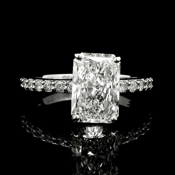 2.78 Carats Lab Grown Diamond 950 Platinum Ring