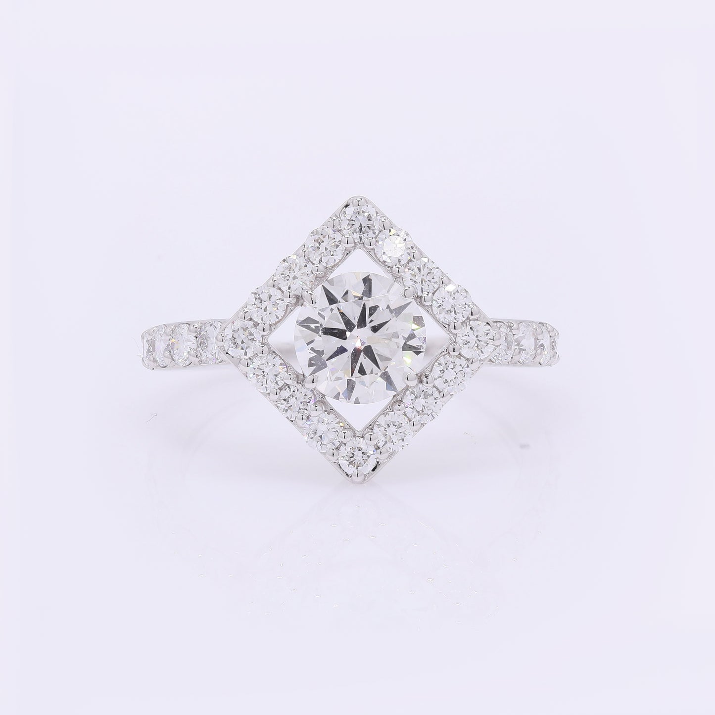 1.96 Carats Lab Grown Diamond 14K Gold Ring