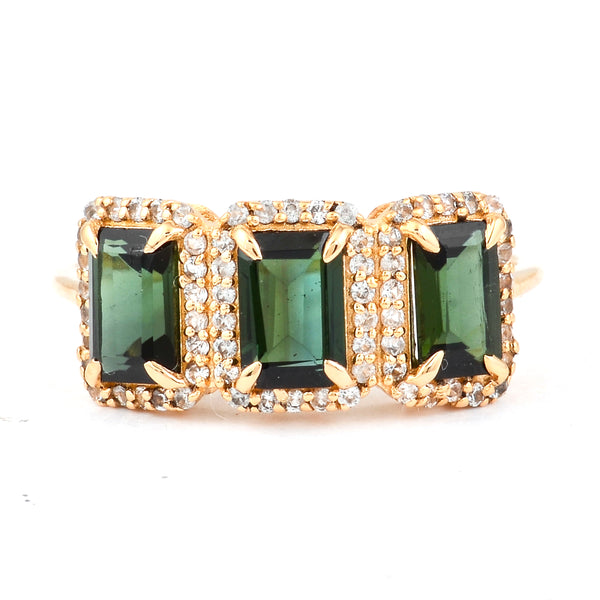 1.86 Ct Octagon Tourmaline 14K Gold Ring