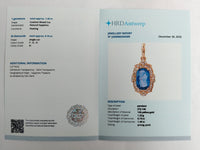 1.50 Ct Cushion Mixed Cut Natural Sapphire 14K Gold Pendant