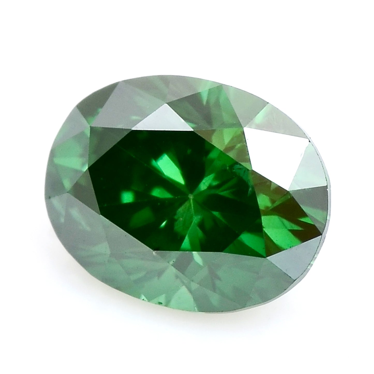 0.32 Green Diamond Oval Loose Diamond