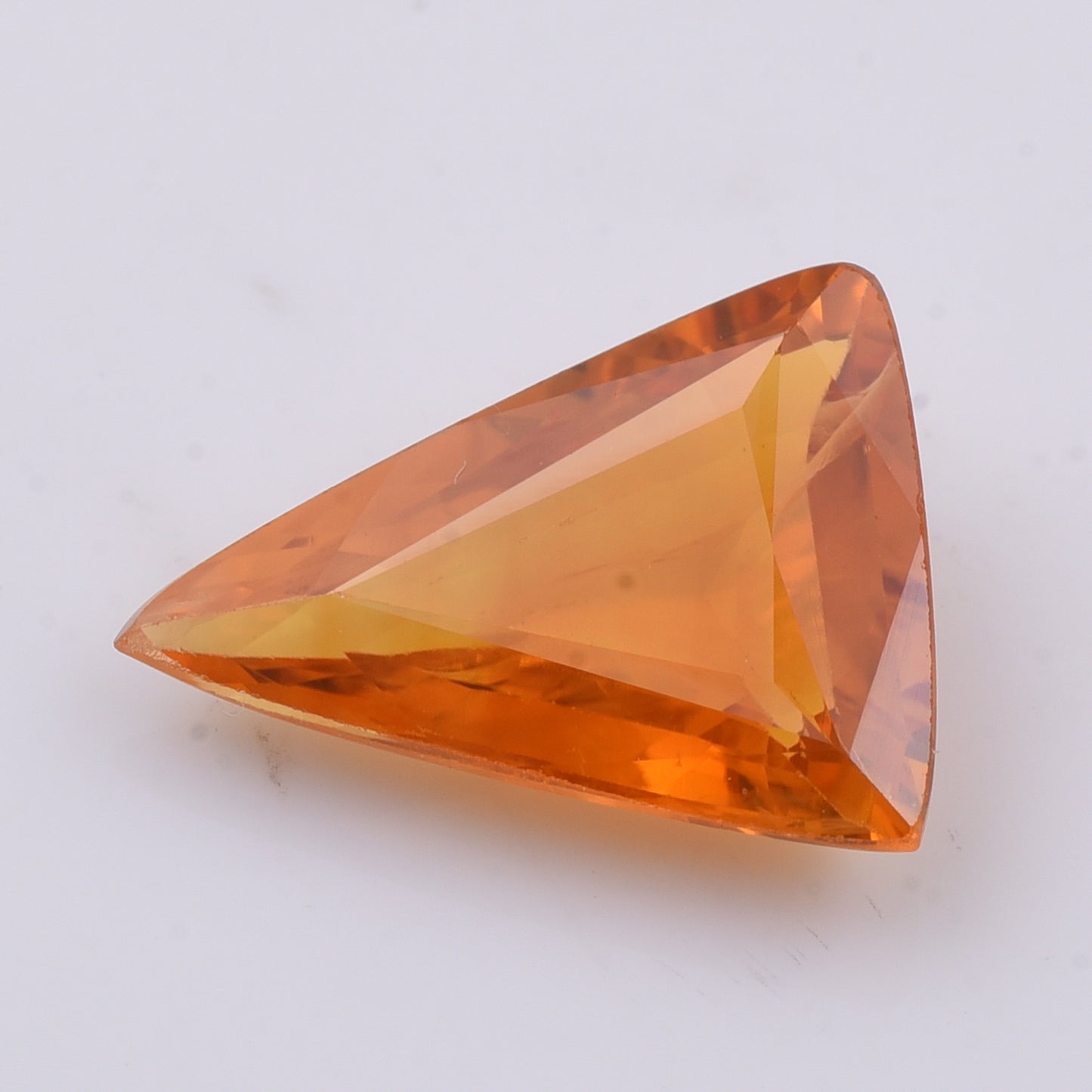 2.65 Natural Corundum Orange Sapphire Triangular Mixed Cut Gemstone