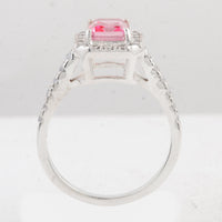 3.59 Ct Octagon Pink Topaz 925 Sterling Silver Ring