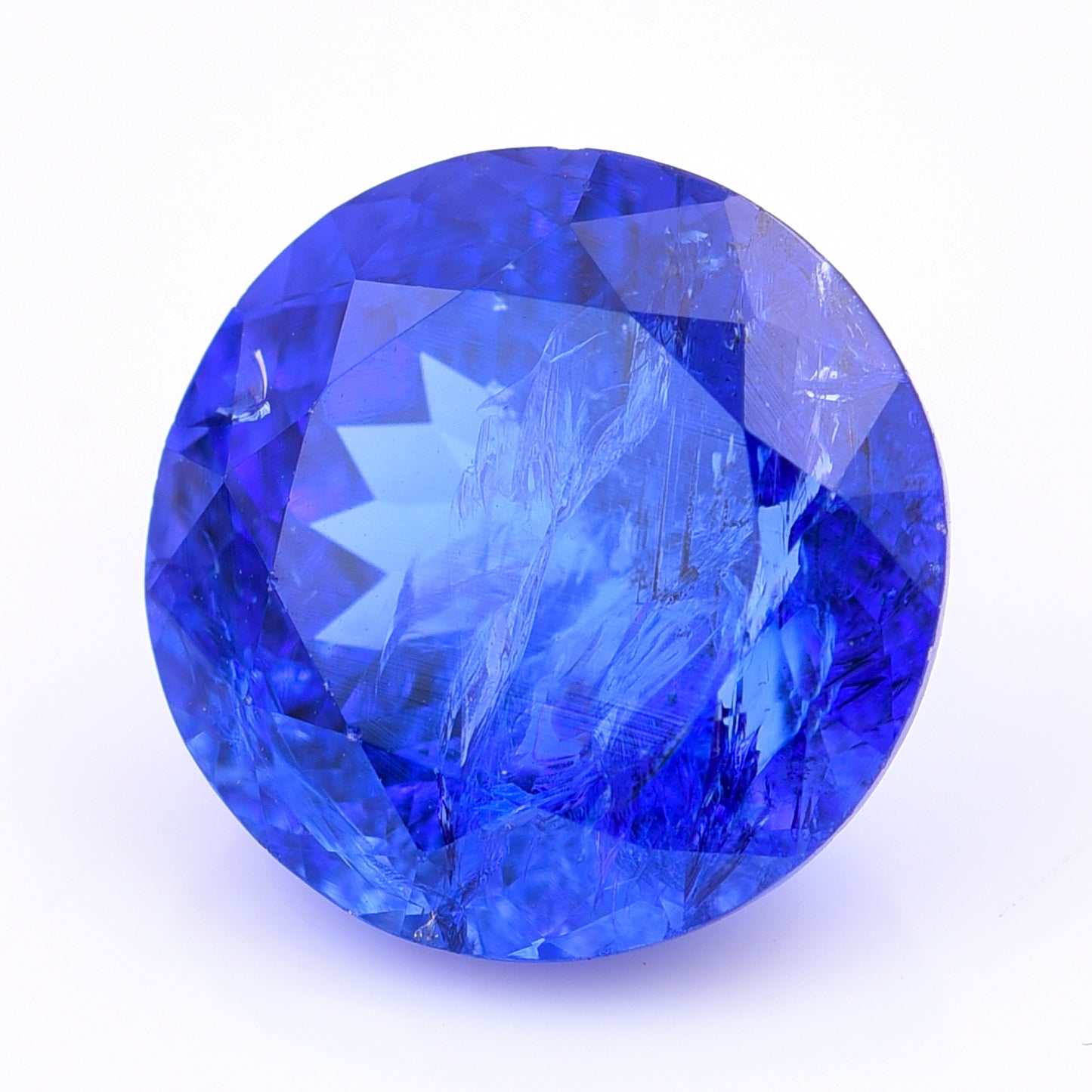6.34 Natural Zoisite Tanzanite Round Mixed Cut Gemstone