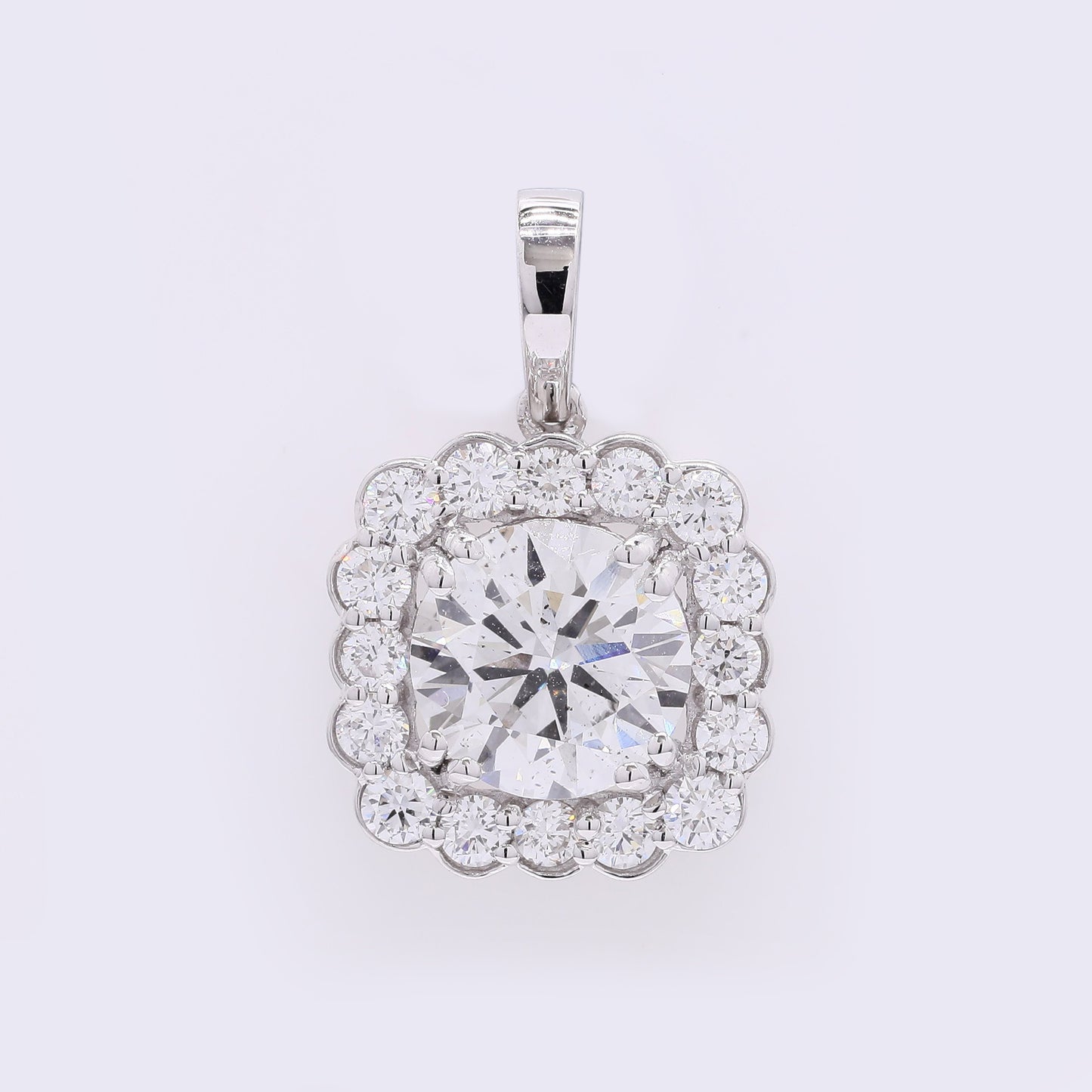 1.97 Carats Lab Grown Diamond 14K Gold Pendant