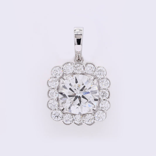 1.97 Carats Lab Grown Diamond 14K Gold Pendant
