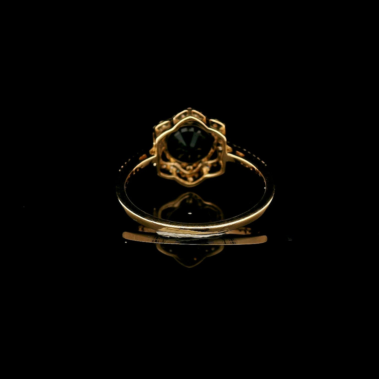 1.95 Ct Round Mixed Cut Natural Sapphire 14K Gold Ring