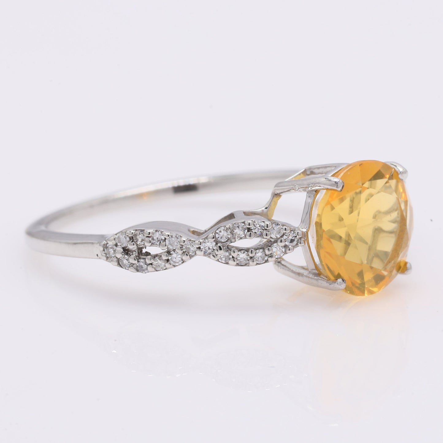 1.36 Ct Round Mixed Cut Natural Fire Opal 950 Platinum Ring