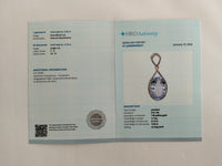 5.21 Ct Oval Mixed Cut Natural Aquamarine 14K Gold Pendant