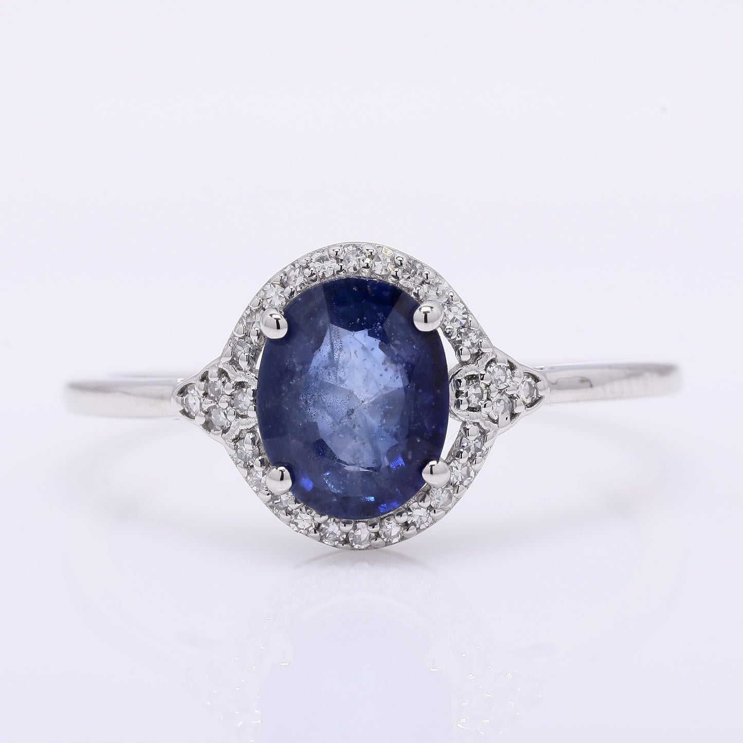 1.36 Ct Oval Mixed Cut Natural Sapphire 950 Platinum Ring