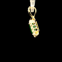1.30 Ct Octagon Emerald 14K Gold Pendant