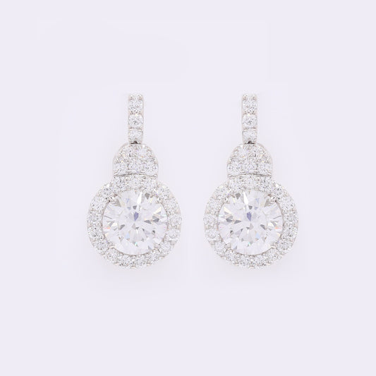 5.50 Carats Lab Grown Diamond 14K Gold Earrings