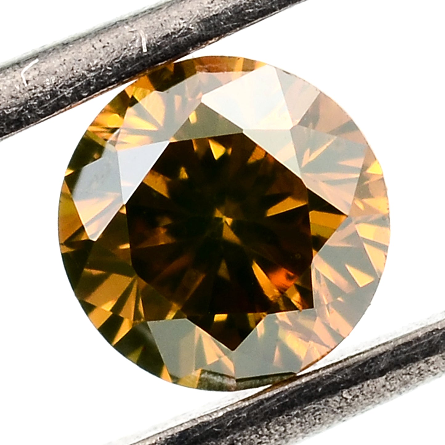 0.81 Red Diamond Round Loose Gemstone