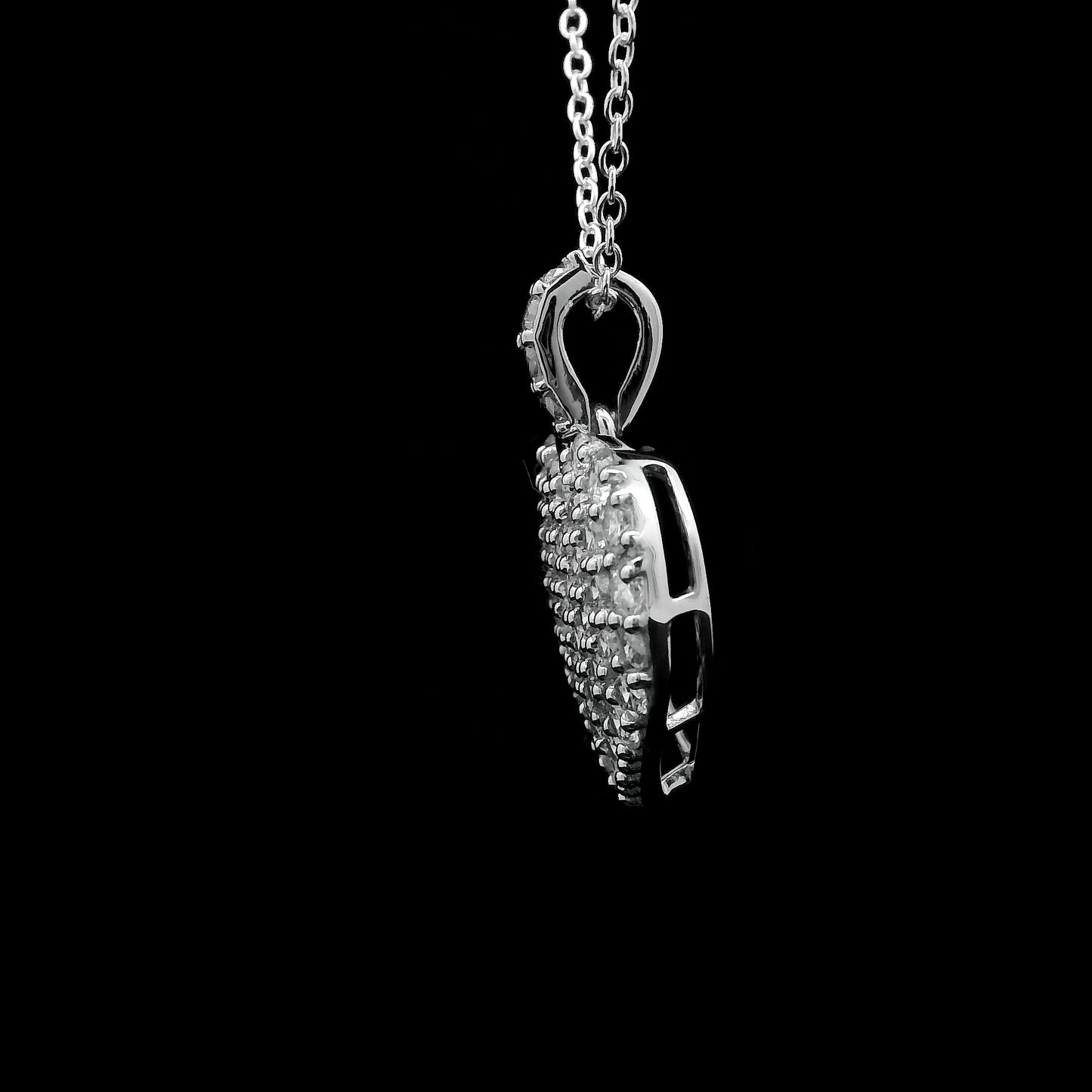 1.38 Ct Round Lab Grown Diamond 925 Sterling Silver Pendant